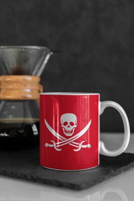 Pirate Flag - Coffee Mug. Coffee Tea Cup Funny Words Novelty Gift Present White Ceramic Mug for Christmas Thanksgiving - image2